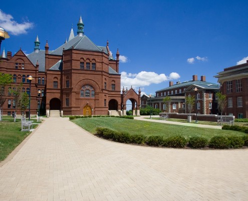 Commercial brick paving