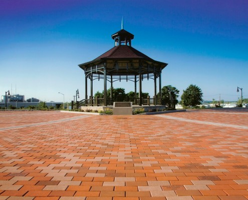 Commercial brick paving