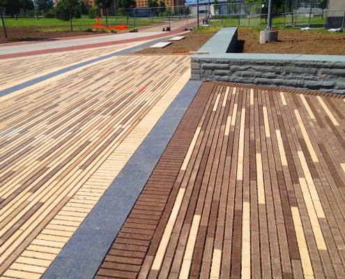 Commercial brick paving